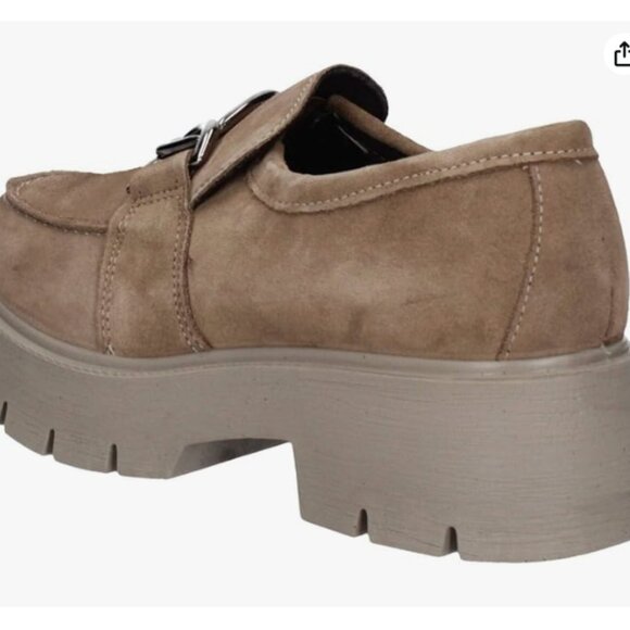 NEW IGI&CO Made In Italy Suede Moccasin Driving Style Loafer brown women 7253j4 - Picture 4 of 11